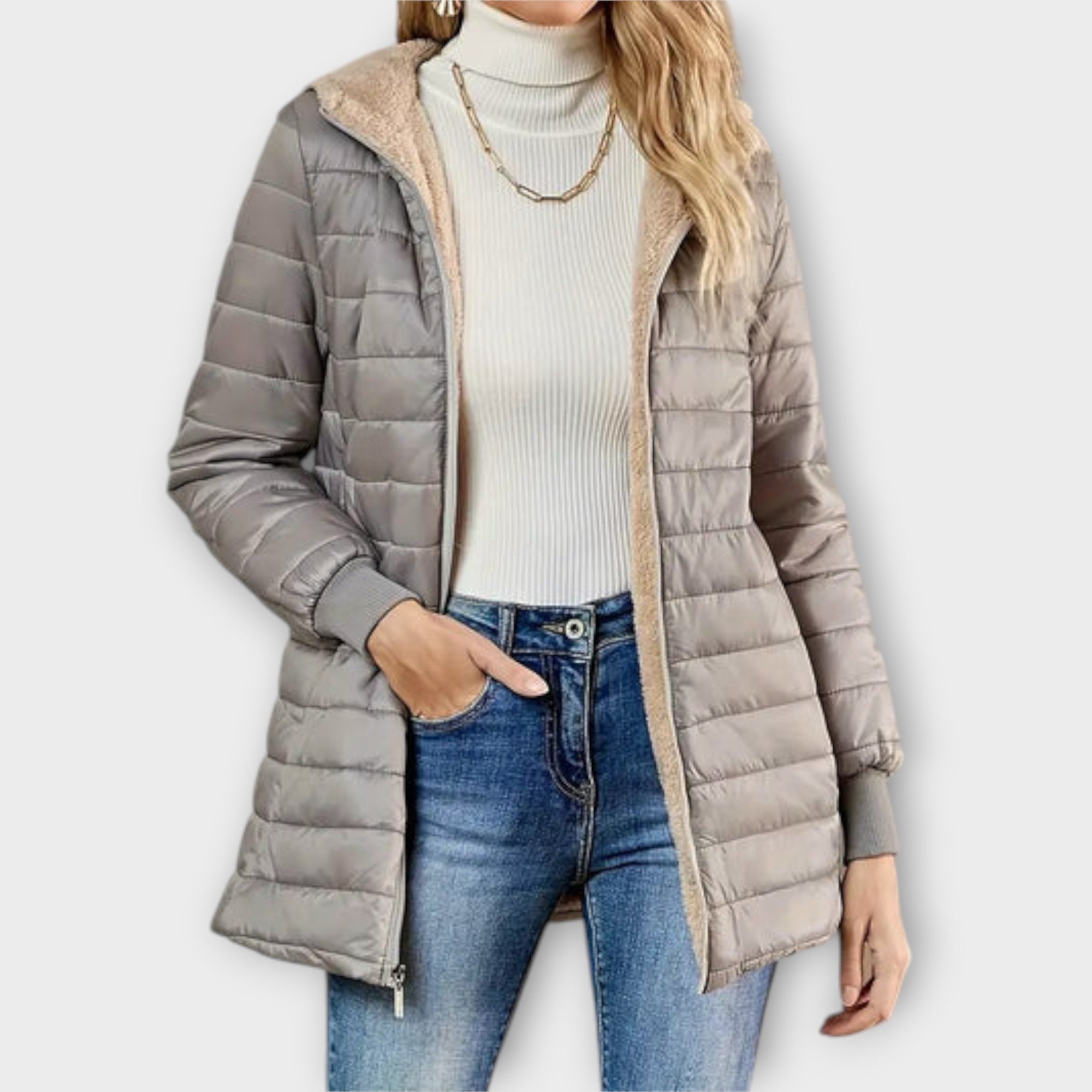 Eline Chaqueta Invierno Casual Mujer Corte Relajado