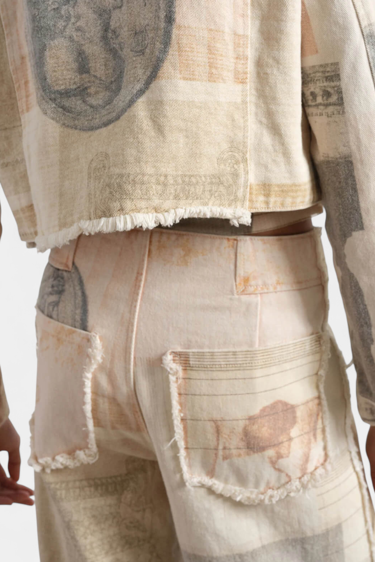 Paula Jeans de Pierna Ancha Cintura Alta Denim 100 Algodón