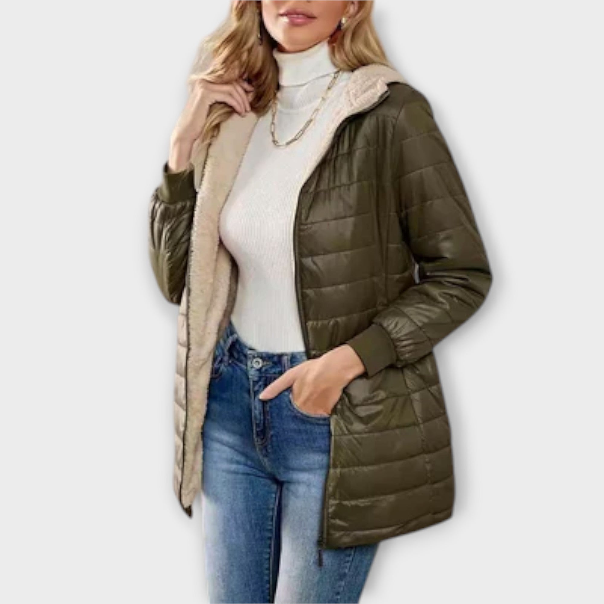 Eline Chaqueta Invierno Casual Mujer Corte Relajado