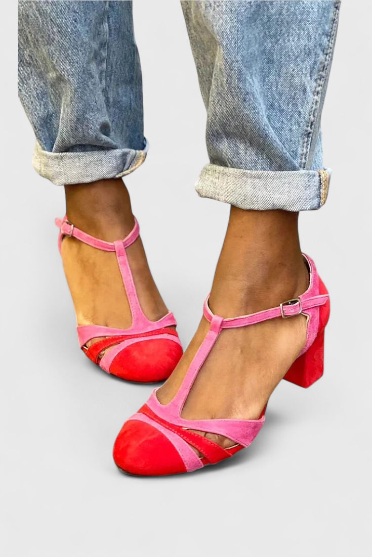 Noiré Sandalias Elegantes Tacón Cómodo Sujeción al Tobillo