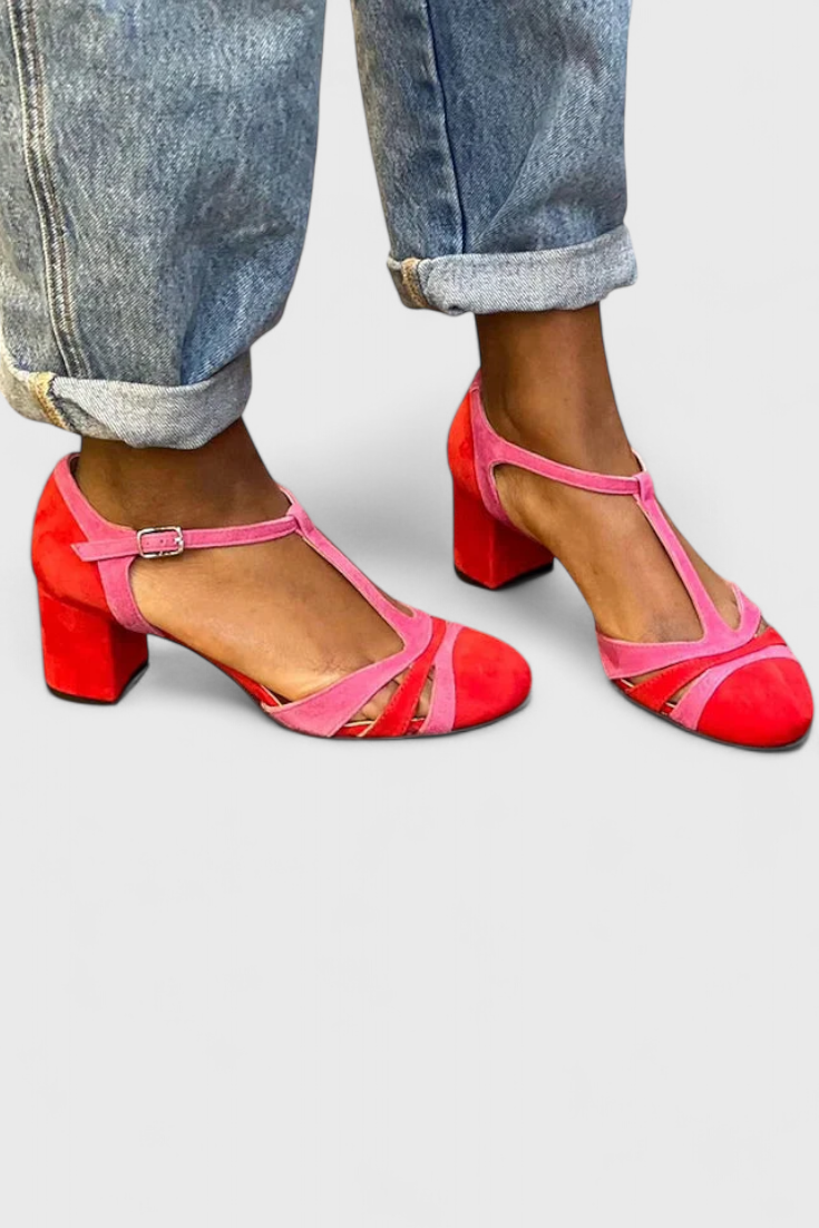Noiré Sandalias Elegantes Tacón Cómodo Sujeción al Tobillo